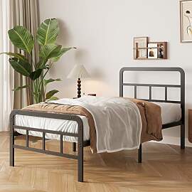 Yicensen Metallbett 90x190 cm mit Gebogenem Kopf
