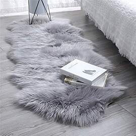 YIHAIC Faux Lammfell Schaffell Teppich, Kunstfell