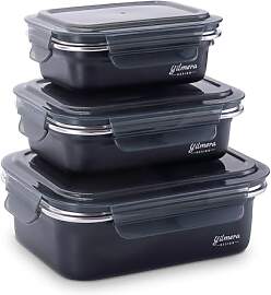 yilmera Design Edelstahl Lunchbox Set 3-teilig,