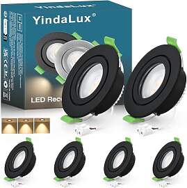 YindaLux 6er set LED Einbaustrahler 230V 2700K