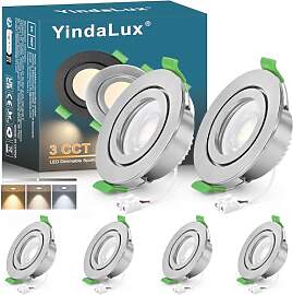 YindaLux 6er Set LED Einbaustrahler 230V IP65
