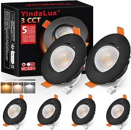 YindaLux LED Einbaustrahler 230V Dimmbar 5W IP44