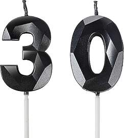 Yiran Kerze zum 30. Geburtstag, Schwarze