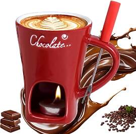YISKY Schokoladen Fondue Becher Set, 200 ml