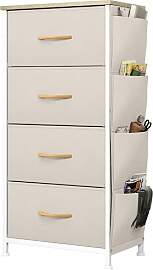 YITAHOME Kommode, 4 Stoffschubladen mit Griffen,