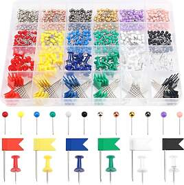 YIXISI 720 Stücke 24 Typen Map Push Pins, Plastik 