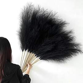 YiYa 12 Stück Pampasgras Kunstblumen Deko 113CM