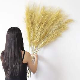YiYa 6 Stück Pampasgras Kunstblumen Deko 113CM