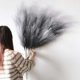 YiYa Pampasgras Kunstblumen Deko 6 Stück 113CM
