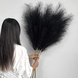 YiYa Pampasgras Kunstblumen Deko 6 Stück 113CM