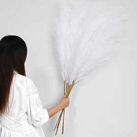 YiYa Pampasgras Kunstblumen Deko 6 Stück 113CM