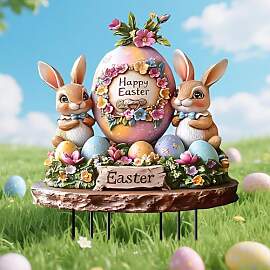 Yizemay Gartenstecker Ostern, Osterdeko Outdoor