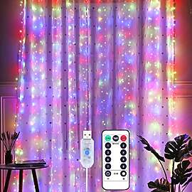 Yizhet Lichtervorhang 3x3m LED Lichterkette
