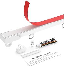 YLNANMI Selbstklebende Vorhangschiene Ohne Bohren