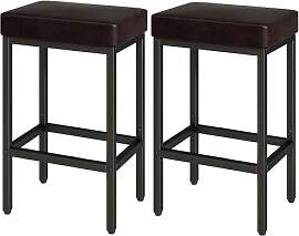 YMYNY 66 cm Barhocker 2er Set, Bar Hocker Dunkel