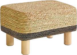 YMYNY Fußhocker Rechteckige Fußstütze Natur