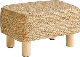 YMYNY Fußhocker Rechteckige Fußstütze Natur