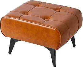 YMYNY Kleiner Fußhocker Leder fußbank Moderne