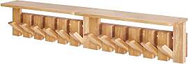 YMYNY Wandgarderobe mit Ablage & 12 Haken | 2
