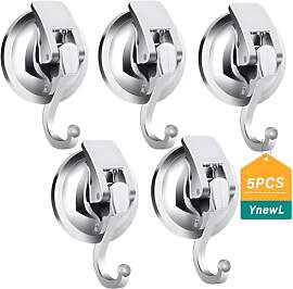 YnewL 5 Pack Saugnapf Haken, Handtuchhalter Ohne