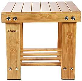 Yoassi Vintage Bambushocker Fusshocker Schemel - L 
