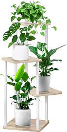 YOCOMEY 4-Tier Hölzern Blumenregal Pflanzenregal, 
