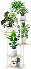 YOCOMEY 6-Tier Hölzern Blumenregal Pflanzenregal, 