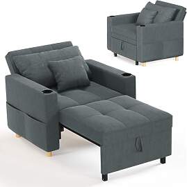 YODOLLA Schlafsofa 97cm Extrabreit, 3-in-1