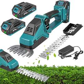 Yofidra Akku Heckenschere & Grasschere, 2-in-1 
