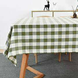 Yofori Tischdecke Kariert, 135x250cm Grün