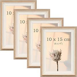 YoHyien Bilderrahmen 10x15 4er Set, Freistehende