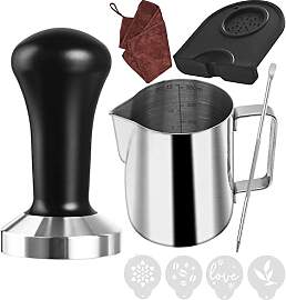 Yolococa 51mm Kaffee Tamper Set 304 Edelstahl Base 