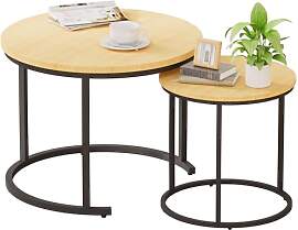 Yorbay 2er Set Couchtisch Rund: Moderne