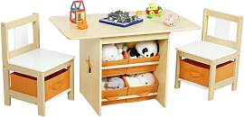 Yorbay Kindertisch mit 2 Stühle,