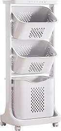 Yorbay Wäschekorb auf Rollen, Wäschesortierer