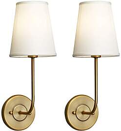 Yosoan Wandlampe Beige Trichter Stoffschirme