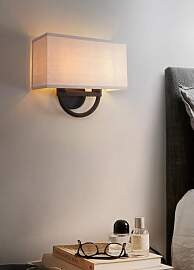 Yosoan Wandleuchte mit Stoffschirme Wandlampe