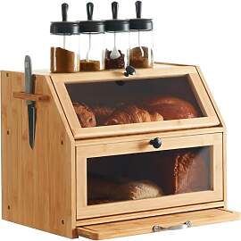 YOUDENOVA Brotkasten Bambus Eco Brotbox Brotkorb