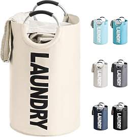 YOUDENOVA Faltbarer Wäschekorb, 92L Großer