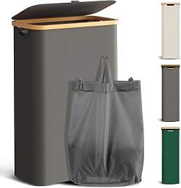YOUDENOVA Wäschekorb mit Deckel 48L