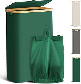 YOUDENOVA Wäschekorb mit Deckel 48L