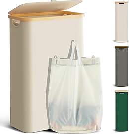 YOUDENOVA Wäschekorb mit Deckel 48L