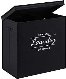 YOUDENOVA Wäschekorb mit Deckel, Wäschesammler,