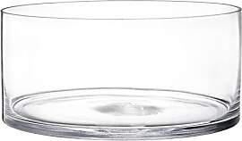 YOUEON Breite Glasvase, Zylindervase, 10,2 cm hoch 