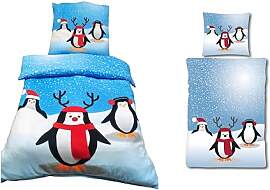 YOUNG DA - Weihnachts Pinguin mit Weihnachtsmütze 