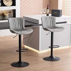 YOUNIKE Barhocker 2er Set, Drehbare