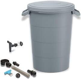 YourCasa Regentonne 80 Liter [inkl. Anschlusset