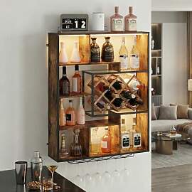 YOURLITE Weinregal Wand Metall,Bar Regal mit