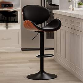YOUTASTE Barhocker aus Gebogenem Holz 1er Set,