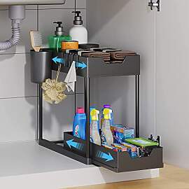YOUXIU 2 Etagen Unter Waschbecken Regal